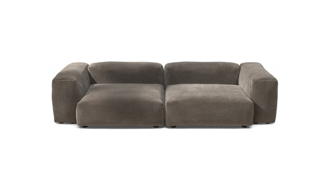 vetsak | Sofa Set 02 Large - Cord Velour - Mocha | Modular Sofa | 3.5 Seater | Big Sofa
