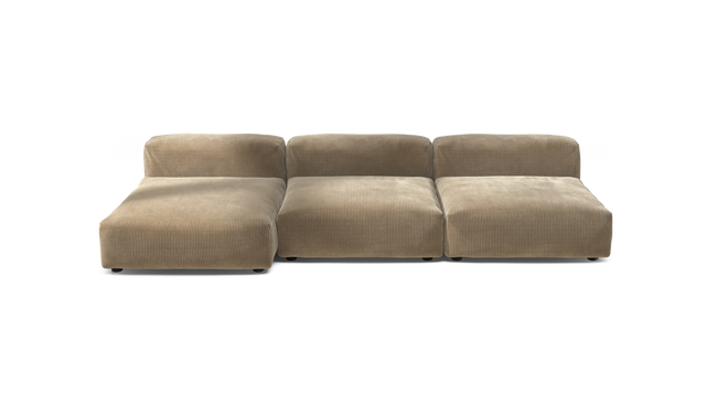 vetsak | Sofa Set 04 - Cord Velour - Sand | Modular Sofa | 5 Seater | Big Sofa