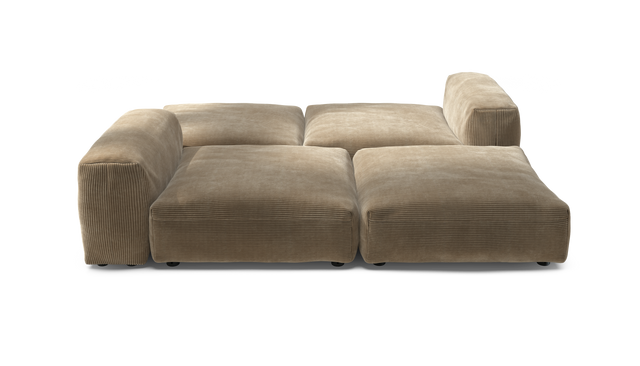 vetsak | Sofa Set 08 - Daybed - Cord Velour - Sand | Modular Sofa | 6 Seater | Outdoor Island | Double lounger
