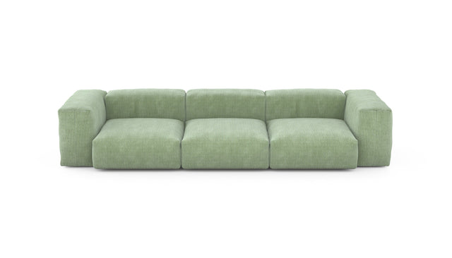 Preset three module sofa - cord velours - duck egg - 314cm x 115cm