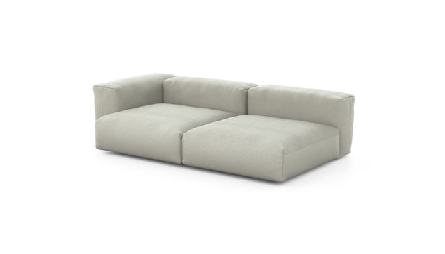 Preset two module chaise sofa - linen - stone - 241cm x 136cm