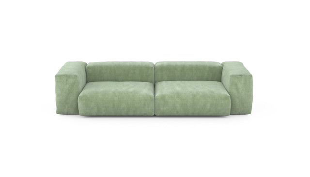 Preset two module sofa - cord velours - duck egg - 272cm x 115cm