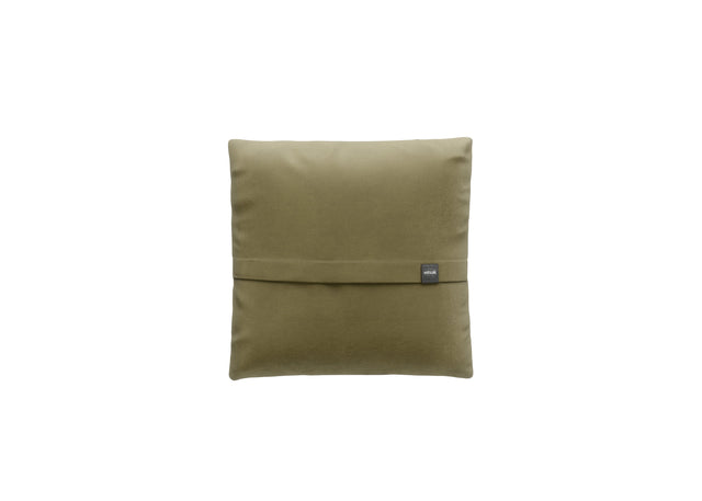 big pillow - leather - olive - 60cm x 60cm