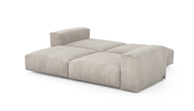 double lounger - cord velour - platinum - 241cm x 210cm