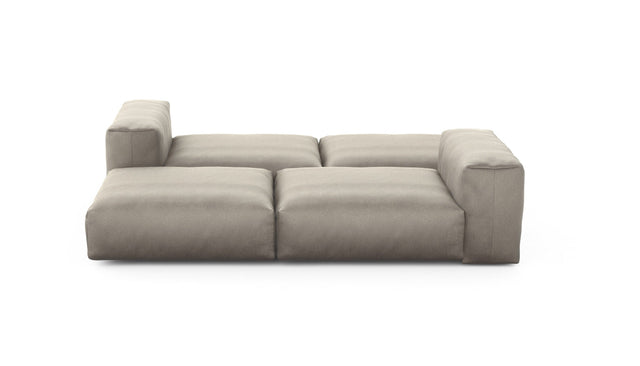 Preset double lounger - velvet - stone - 241cm x 210cm