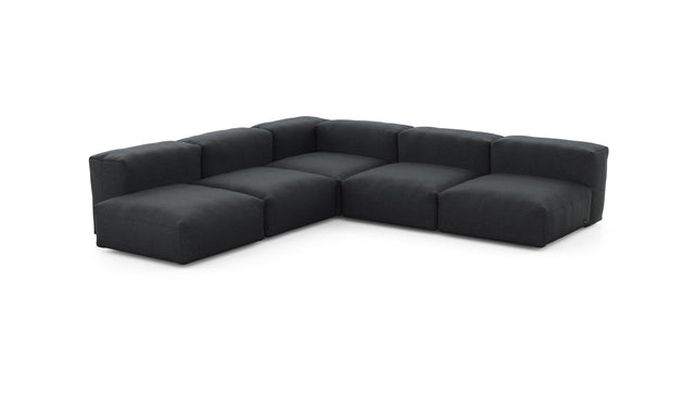 Preset five module corner sofa - linen - anthracite - 283cm x 283cm