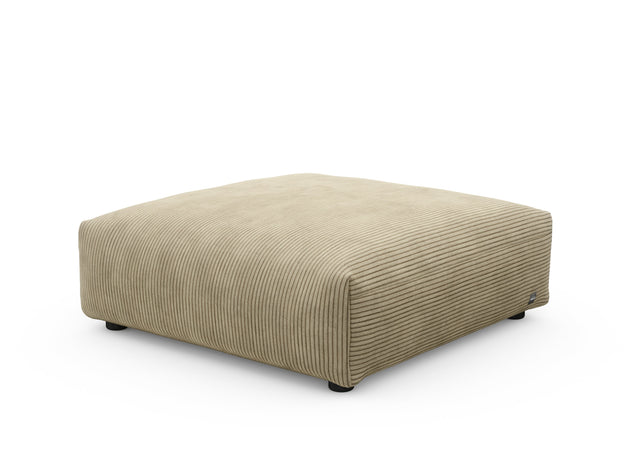 sofa seat cover - cord velour - khaki - 105cm x 105cm
