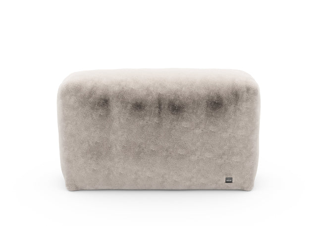 sofa side cover - faux fur - beige - 105cm x 31cm