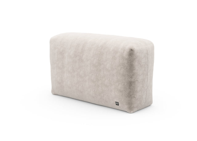 sofa side cover - faux fur - beige - 105cm x 31cm
