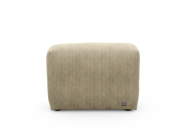 sofa side cover - cord velour - khaki - 84cm x 31cm