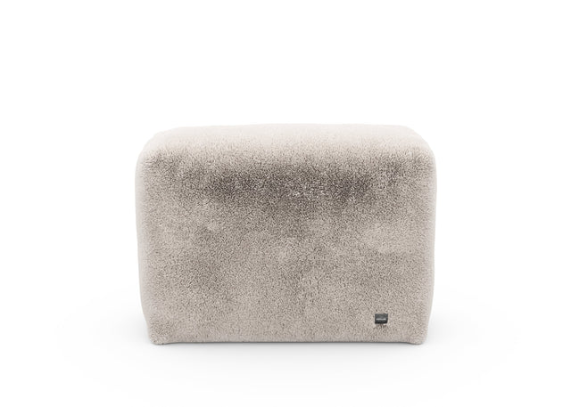 sofa side cover - faux fur - beige - 84cm x 31cm