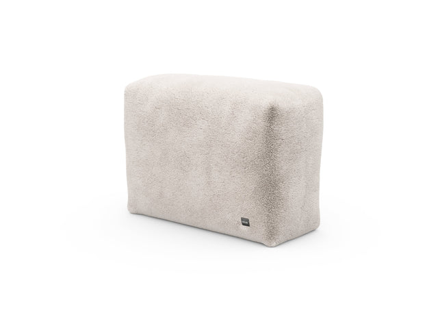 sofa side cover - faux fur - beige - 84cm x 31cm