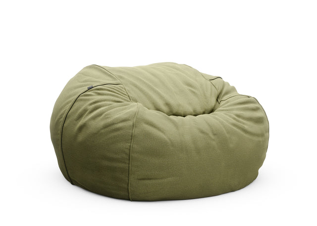 the jumbo beanbag - linen - olive - 140cm x 90cm