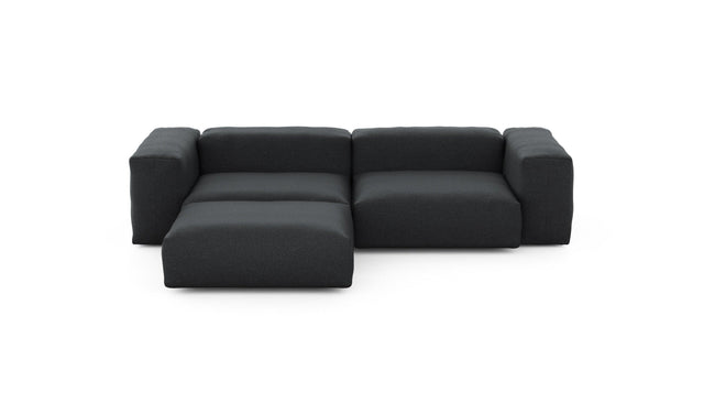 Preset three module chaise sofa - linen - anthracite - 272cm x 199cm