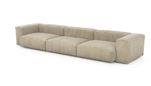 Preset three module sofa - cord velours - sand - 377cm x 115cm