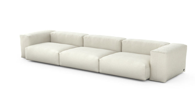 Preset three module sofa - linen - platinum - 377cm x 115cm