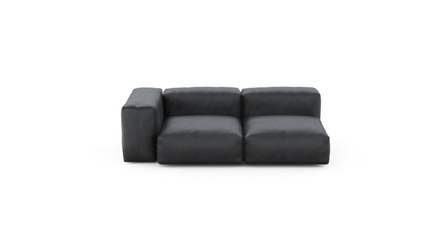 Preset two module chaise sofa - velvet - dark grey - 199cm x 115cm