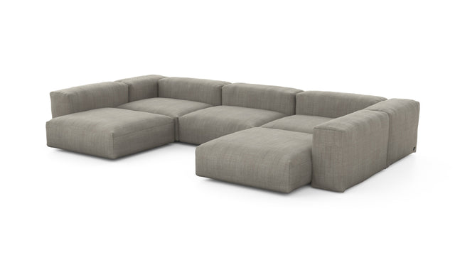 Preset u-shape sofa - pique - stone - 377cm x 220cm