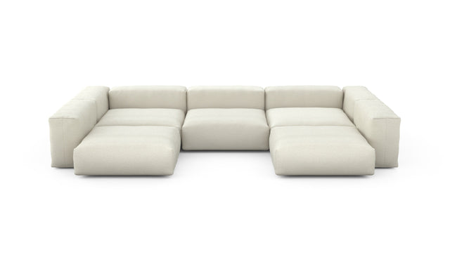 Preset u-shape sofa - linen - platinum - 377cm x 241cm